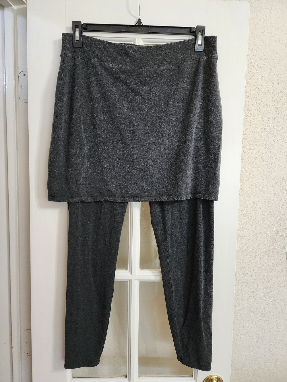 Eileen Fisher Charcoal Skirted Leggings Tencel Lyocell L Large F17HTH